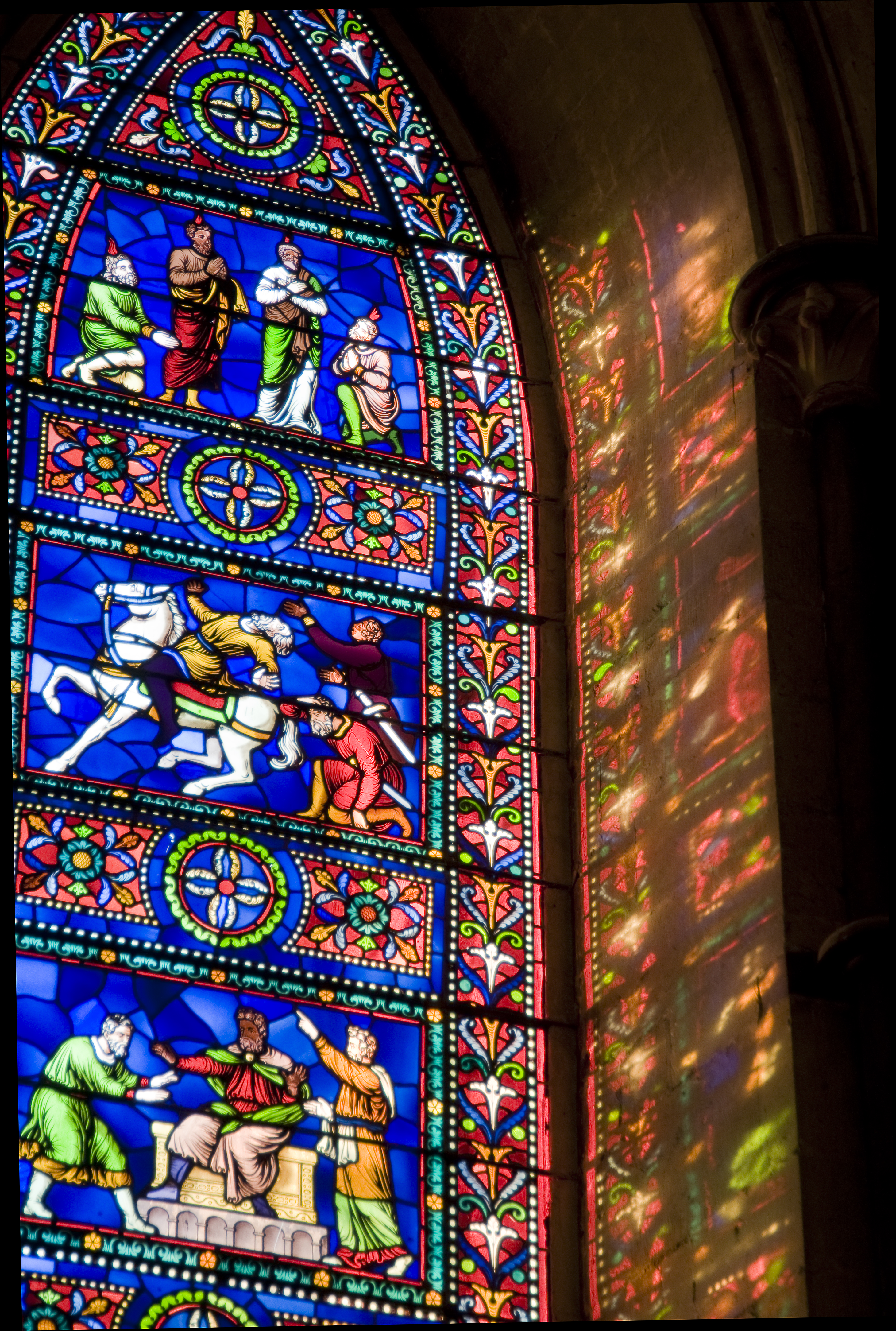 Stained Glass Angel Crossing 2 Lincoln Cathedral