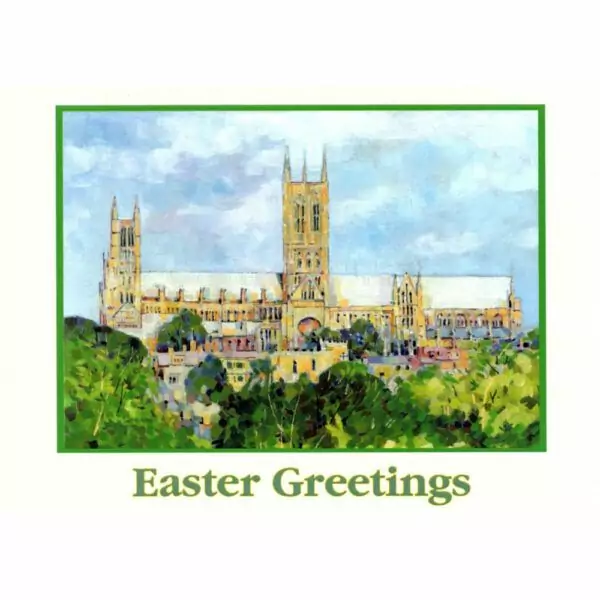 Easter Card "Lincoln Cathedral Landscape" by Carl R. Paul