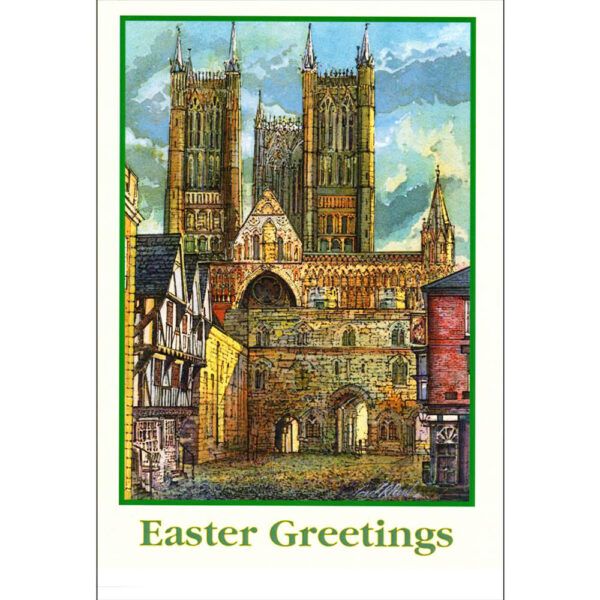 Easter Card "Exchequer Gate, Lincoln Cathedral" by Carl R. Paul