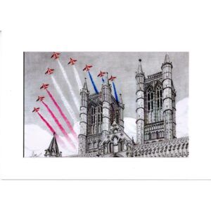 Mounted Print 'Reds over Tower' by Gary Painter