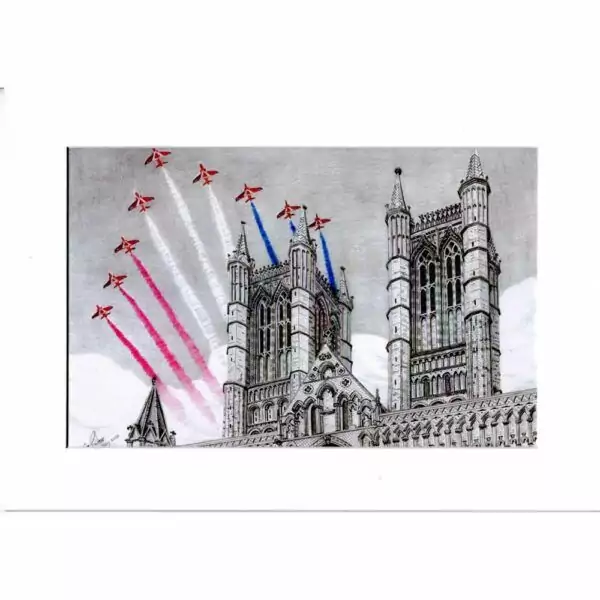 Mounted Print 'Reds over Tower' by Gary Painter